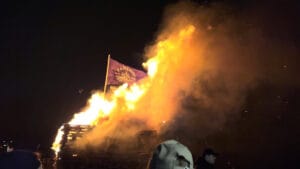 Vervroegd vreugdevuur in beeld