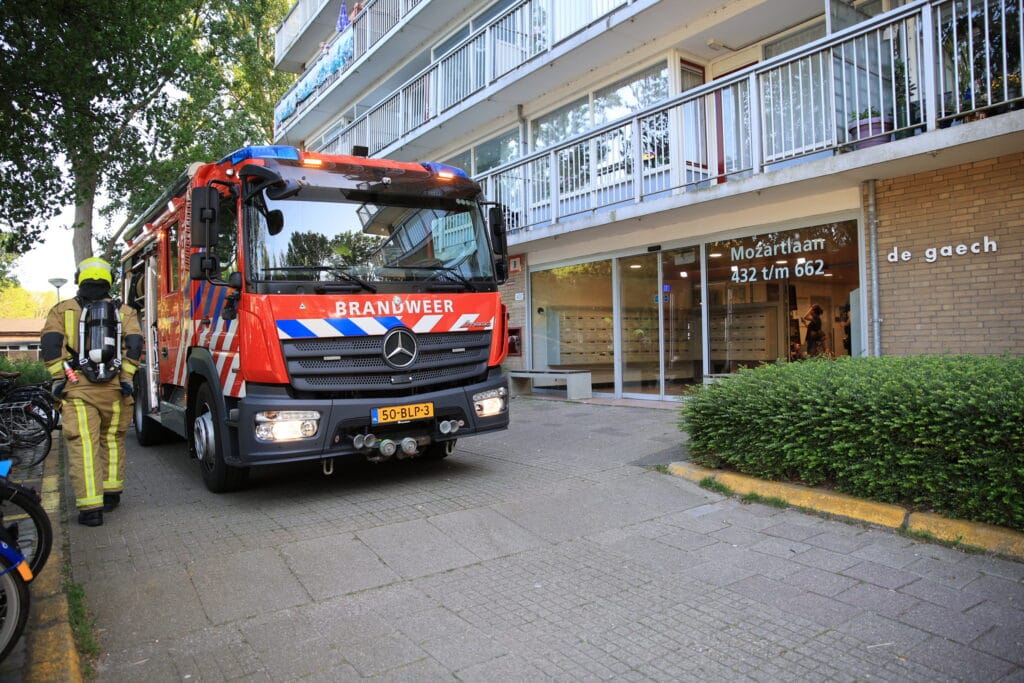 Woningbrand in flat aan Mozartlaan