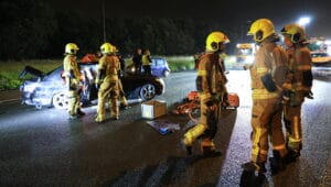 Hagenaar (25) aangehouden na crash op A13 tijdens vlucht voor Marechaussee